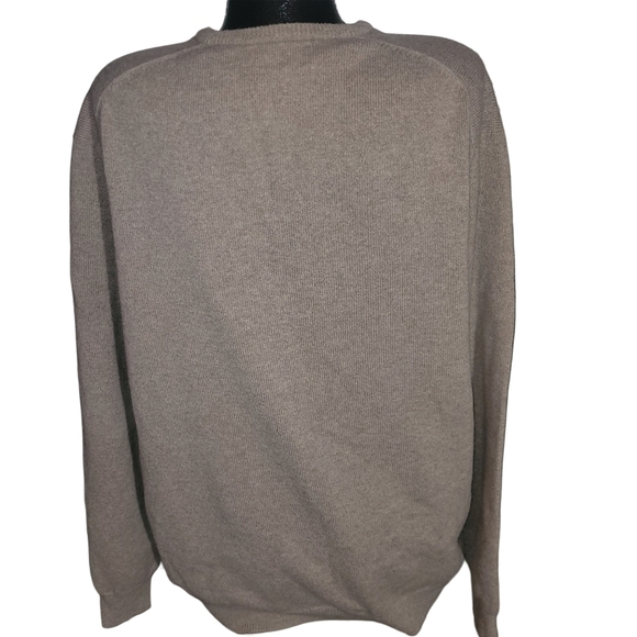 Johnstons of Elgin Mens Tan Colored 100% Wool Sweater - Picture 5 of 7